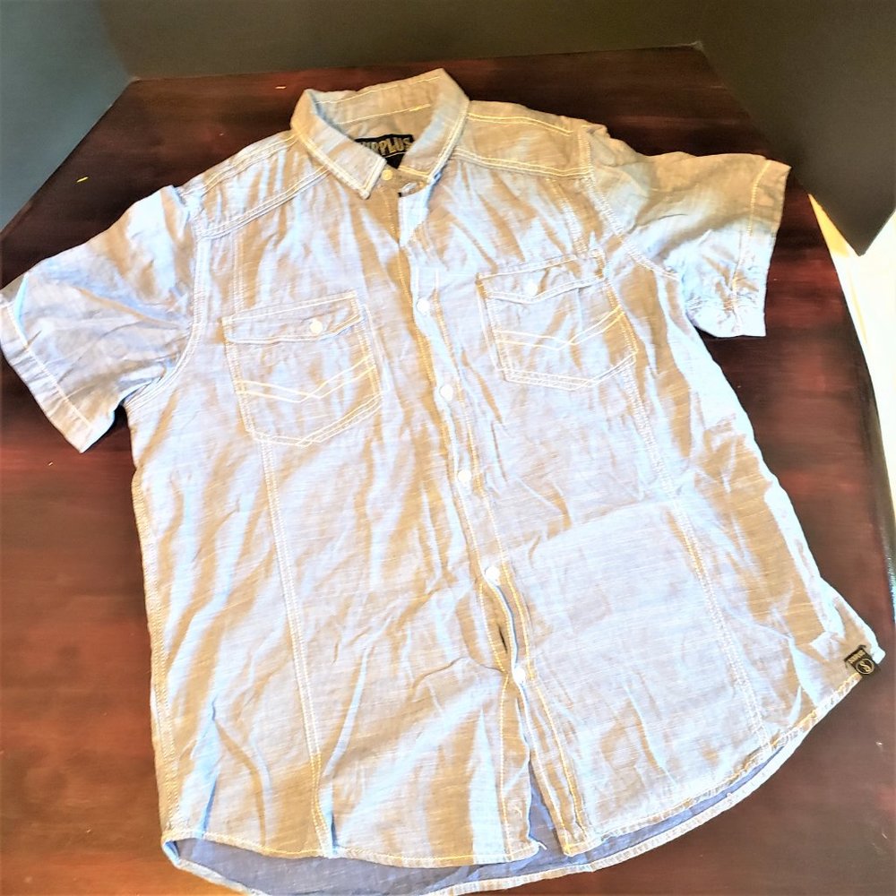 Surplus grey wheat shirt fitted